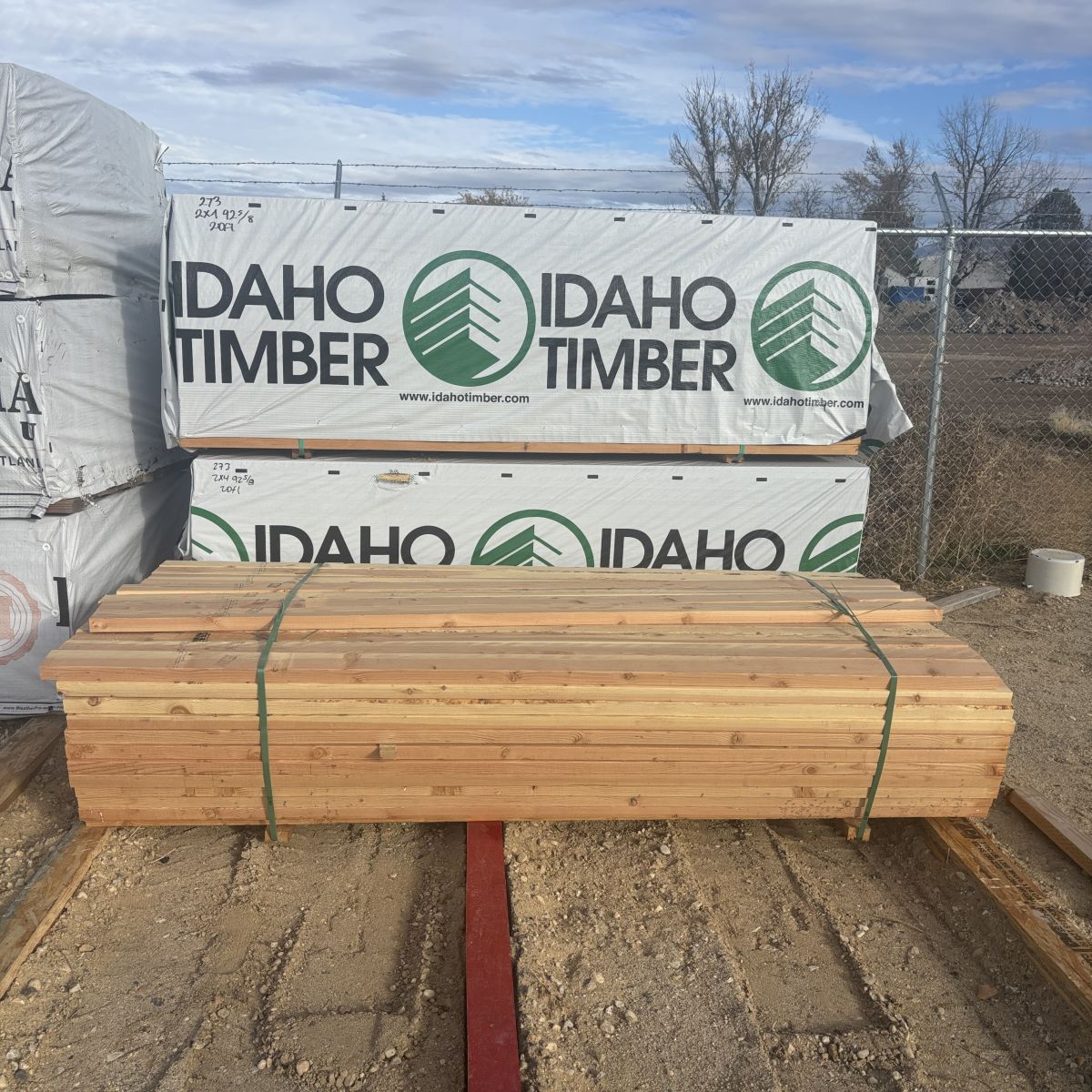 Units of 2×4 92-5/8″ #2 kiln-dried Douglas Fir studs at our Boise lumberyard