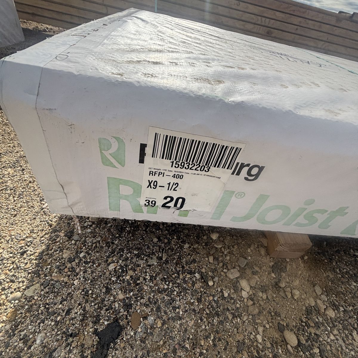 RFPI-400 manufacturer label on 9-1/2